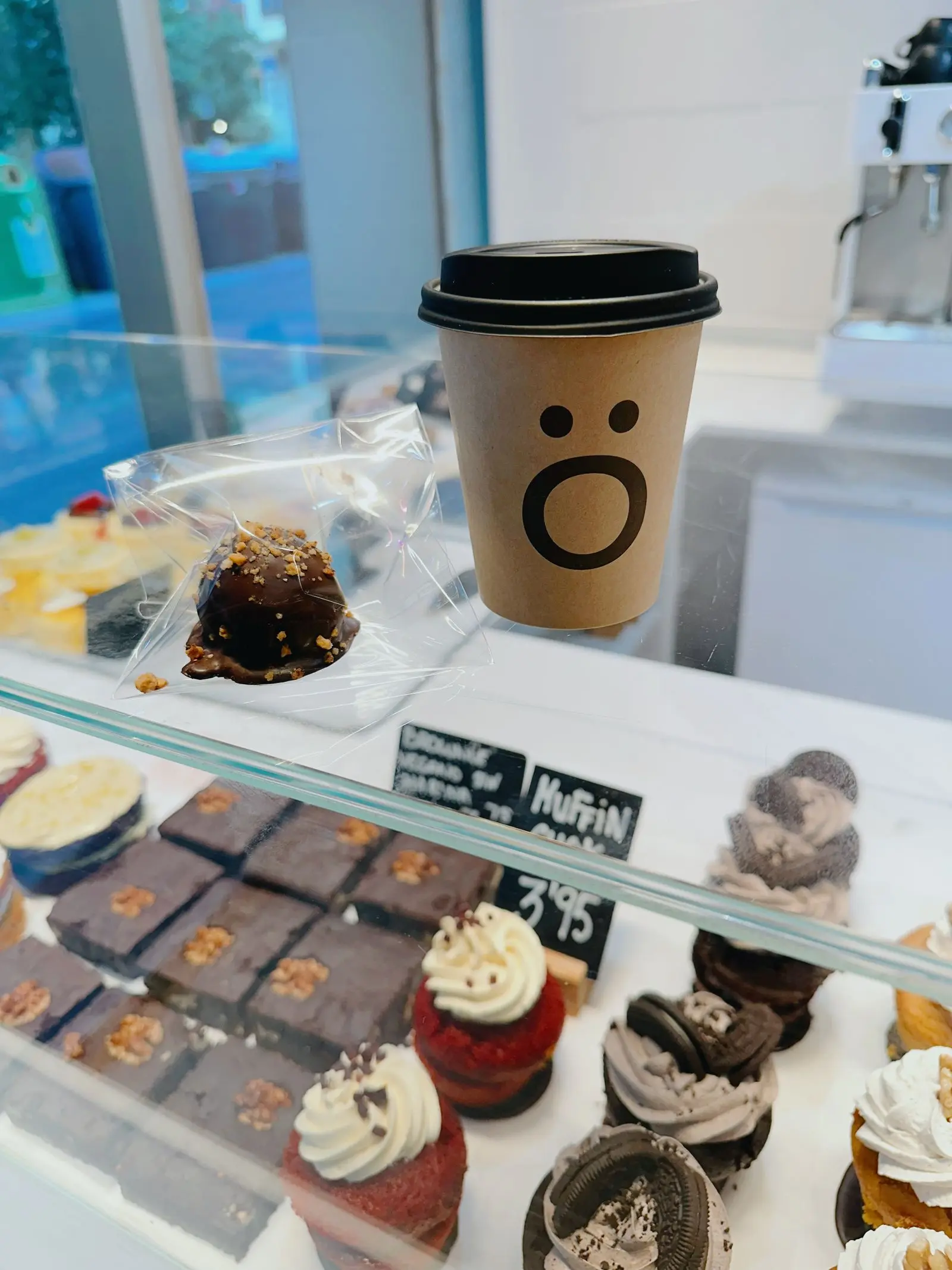 Pastry case at the bakery counter