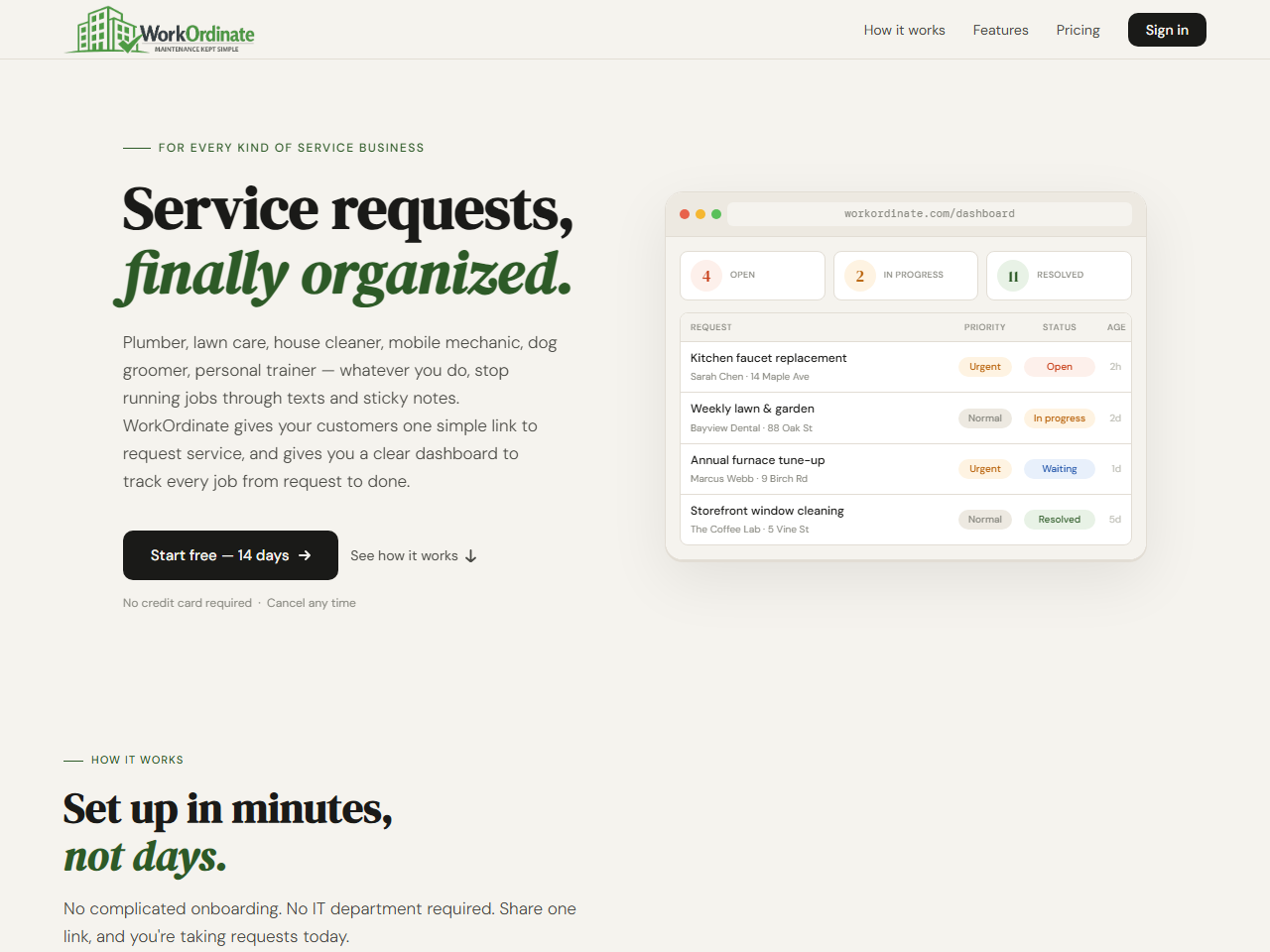 WorkOrdinate — SaaS — service-request platform